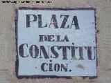 Paseo de la Constitucin. Placa antigua