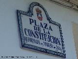 Plaza de la Constitucin. Placa