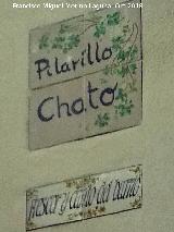 Pilarillo del Chato. Placa