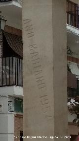 Monumento a la Inmaculada. Inscripcin de 1954