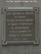 Monumento a Cid Hiaya. Placa