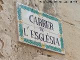 Calle de la Iglesia. Placa