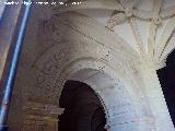 La Mota. Iglesia Mayor Abacial. Baptisterio. Arco de la portada