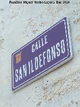 Calle San Ildefonso. Placa