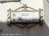 Calle Crist�bal Col�n. Placa