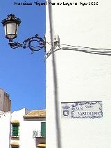 Calle San Bartolom�. Placa