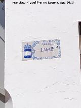 Calle Lagar. Placa