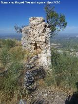 Castillo de la Pea. Muralla Norte. Grosor del primer lienzo