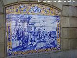 Plaza de la Constitucin. Azulejos de la construcin de Urgavo Alba