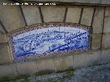 Plaza de la Constitucin. Azulejos de la siega del trigo