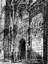 Puerta del Perdn. Dibujo de F. J. Parcerisa 1850