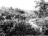 Sacromonte. Vista de la Alhambra desde el Monte Sacro. Dibujo de F. J. Parcerisa 1850