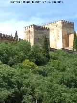 Alhambra. Torre de Mohamed. Desde el Paseo de los Tristes