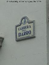 Carrera del Darro. Placa