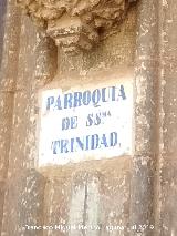 Iglesia de la Trinidad. Placa