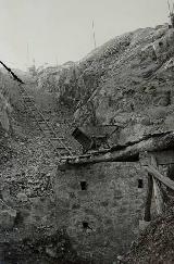 Pantano del Guadaln. Foto antigua. construccin de la presa