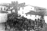 Arco de Villalar y Puerta de Jan. Foto antigua. Procesin de Jess el Nazareno - El Paso