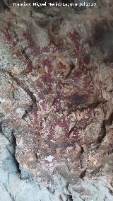 Pinturas rupestres de la Pe�a del Gorri�n IV. Figura de puntos