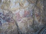 Pinturas rupestres de la Cueva Oeste del Canjorro. 