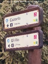 Cazorla. Cartel en la Casa Forestal El Sacejo