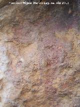 Pinturas rupestres del Abrigo de la Pea Grajera Grupo III. T superior