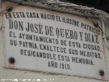 Casa de Jos de Quero y Daz. Placa