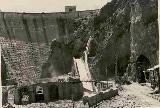 Pantano del Tranco. Foto antigua. Construccin de la Presa