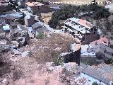 Castillo de los Duques de Alburquerque. Torren trasero cilndrico y macizo.