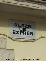 Plaza de Espaa. Placa