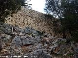 Castillo de Abrehuy. Muralla sur de la piscina