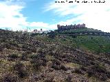 Barranco del Pilarejo. Castillo desde el Barranco del Pilarejo