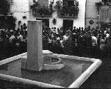 Monumento al Lagarto de la Malena. Foto antigua. Inaguracin