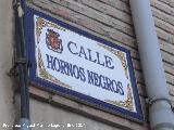 Calle Hornos Negros. Placa