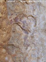 Pinturas rupestres de la Tinada del Ciervo I Abrigo I. Posible antropomorfo T