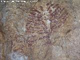 Pinturas rupestres de la Tinada del Ciervo I Abrigo I. Escena de caza