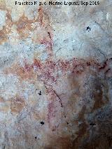Pinturas rupestres del Pecho de la Fuente II. Cruciforme