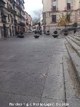 Calle Carrera de Jess. Lnea de muralla a su paso por la Plaza de Santa Mara