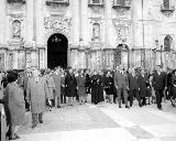 Catedral de Jan. Foto antigua. Visita de Carmen Polo mujer de Franco