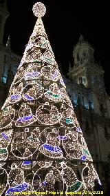 Catedral de Jan. Fachada. Iluminacin navidea