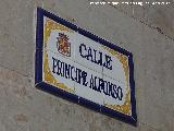 Calle Prncipe Alfonso. Placa