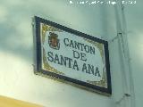 Calle Cantn de Santa Ana. Placa