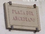 Plaza del Arcediano. Placa