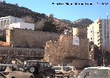 Muralla de Jan. Lienzo desde el Torren D. Durante las obras del Teatro