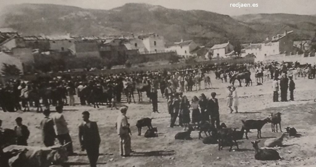 Historia de Los Villares - Historia de Los Villares. Foto antigua. Feria de ganado