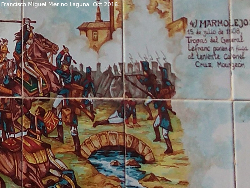 Batalla de Bailn - Batalla de Bailn. Azulejos en la Casa de Postas - Villanueva de la Reina