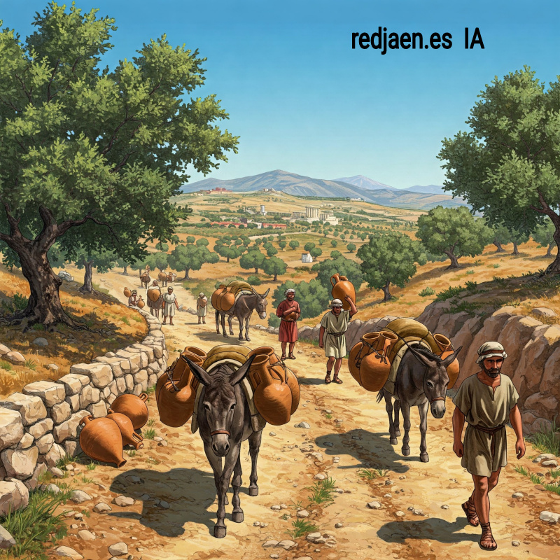 Aceite en mundo Romano - Aceite en mundo Romano. Imagen generada con Gemini