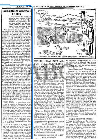 Casa del Sastre de los Jilgueros - Casa del Sastre de los Jilgueros. ABC 21 de Julio 1953