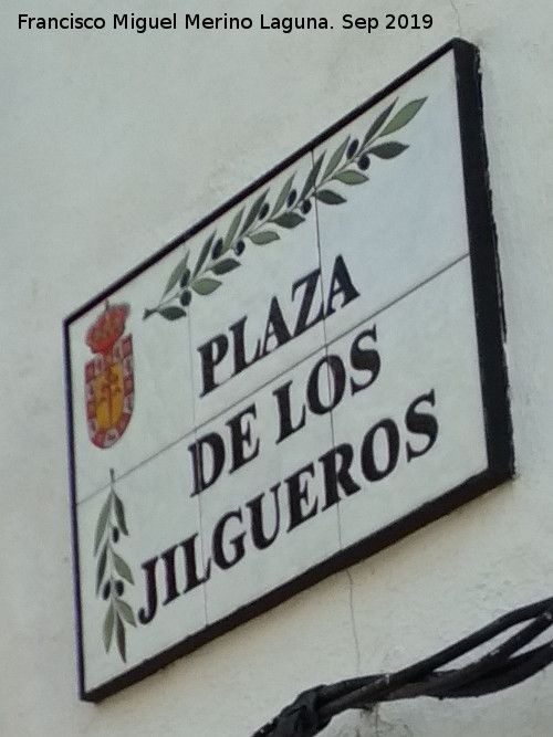 Plaza de los Jilgueros - Plaza de los Jilgueros. Placa