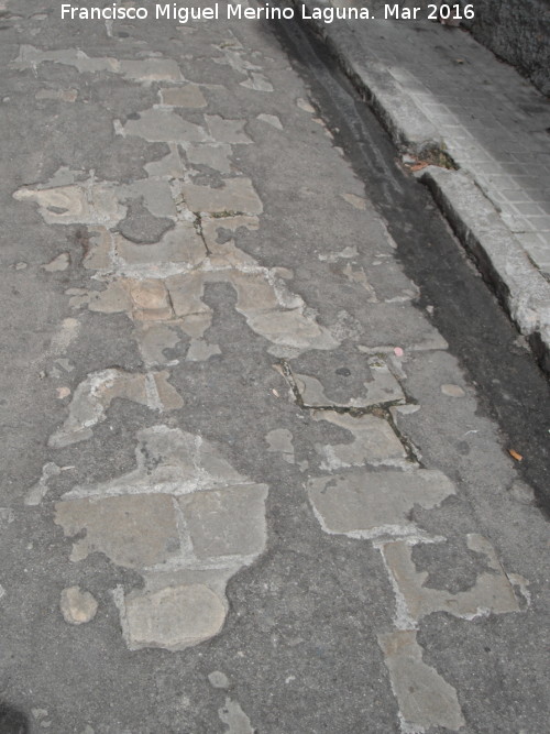 Calle Tercia - Calle Tercia. Restos de su antiguo adoquinado
