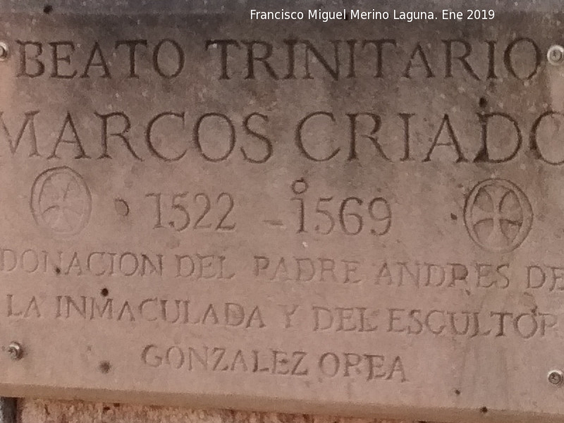 1569 - 1569. Monumento al Beato Marcos Criado - Andjar